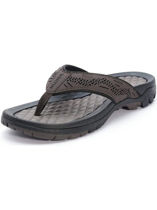 Men\'s Brown Flip Flops | Outdoor Thong Sandals Arch Support Slip Resistant main image 6